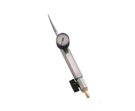 Test needle with manometer for PE
